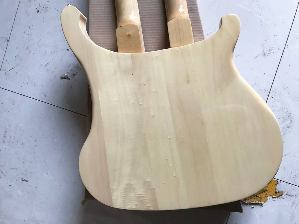 Kablolar Fabrika Outletal Sol Elli 12+4 Dizeler Çift boyun elektro Gitar Gül Ağacı Kıvranı