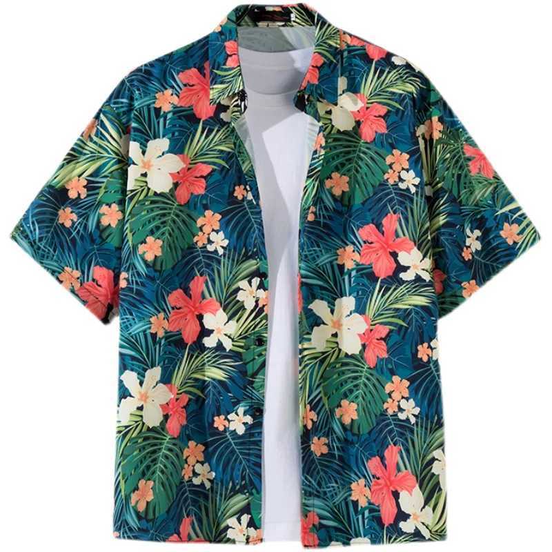 Chemises décontractées pour hommes Street Street Fashion Summer Luxury Harajuku Daily Hawaiian Short Shirt Cartoon Imprimez Loose Beach Tops 24416