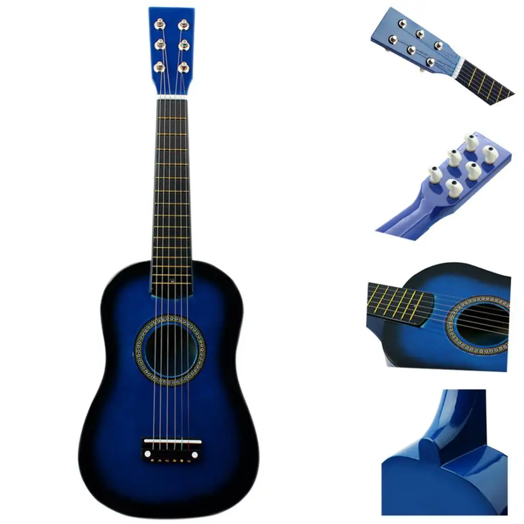 Guitare mini 23 pouces guitare 6 string guitare classique exquise pour bébé pour tout-petit musical préscolaire pour les amateurs de musique débutants