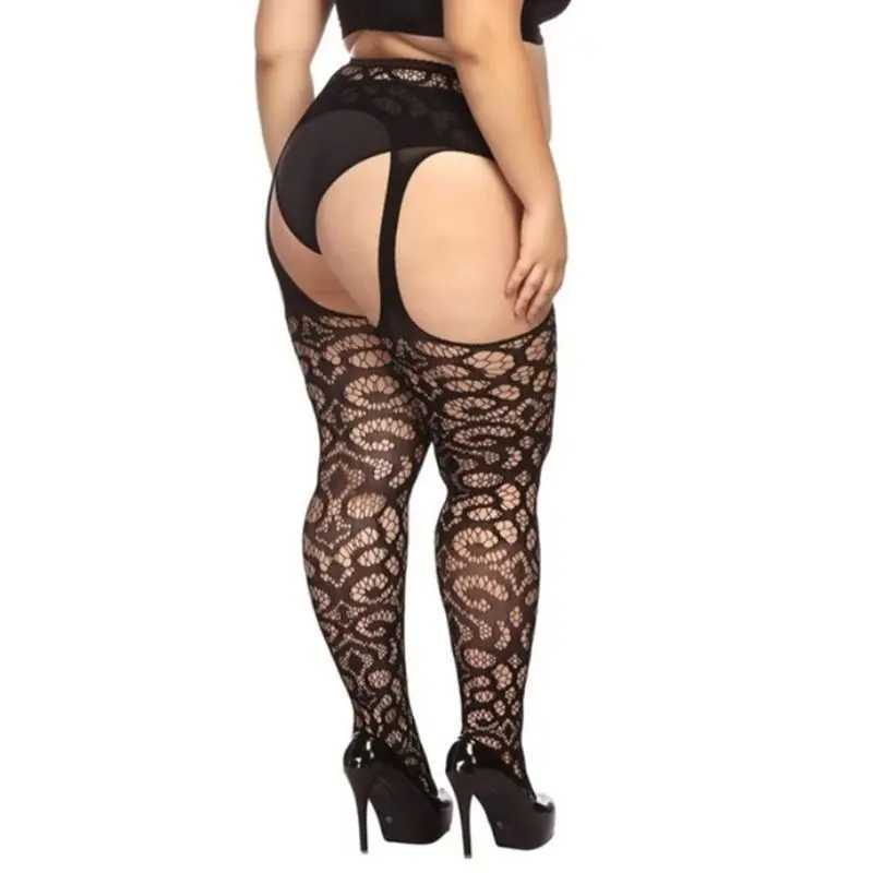 Sexy Socken Fischnetzstrümpfe Strumpfhose sexy Strumpfhosen Spitze Oberschenkel hohe Dessous Frauen 240416