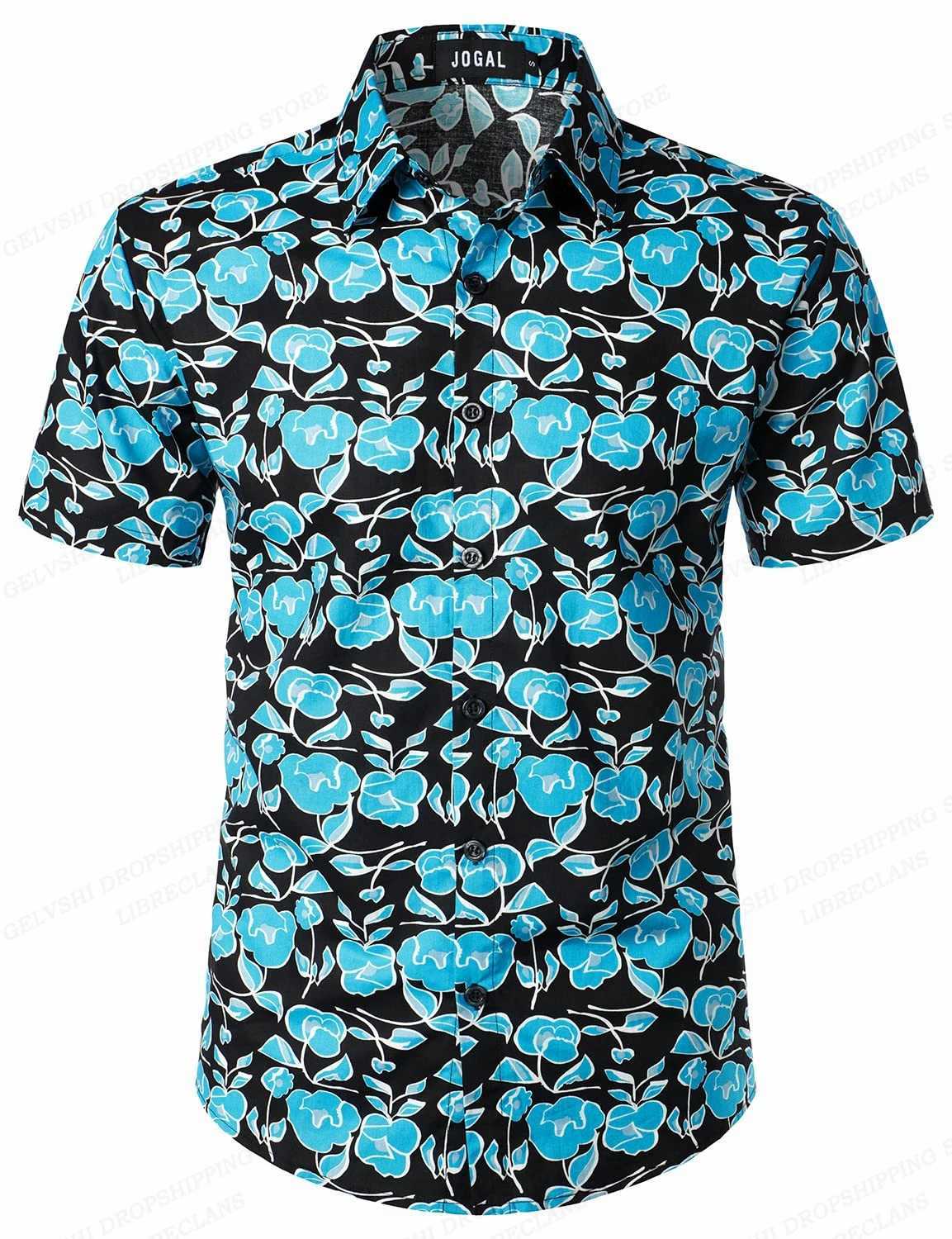 Camisas casuales para hombres Hawaii Floral Floral For Man Clothing Cuba Vocation Streetwear Rapel Camisas Camping Fishing Y2K Tropical Blusa 24416