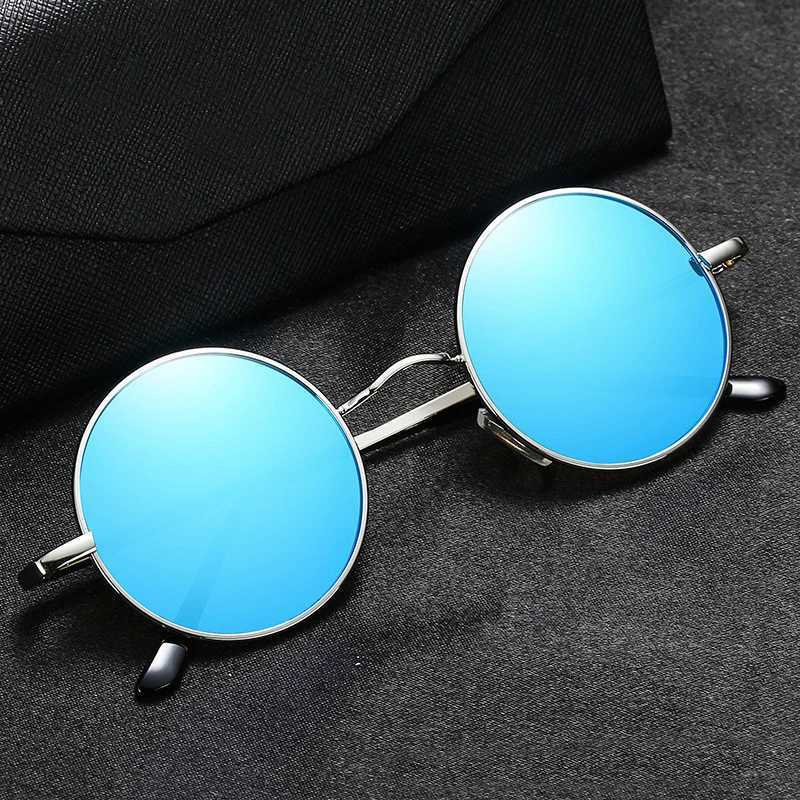 Lunettes de soleil Ruobo Retro Polaris Round Metal Frame de Sunglasses Lunettes pour hommes et femmes conduisant des verres de soleil de créateurs de marque de pêche UV400 24416