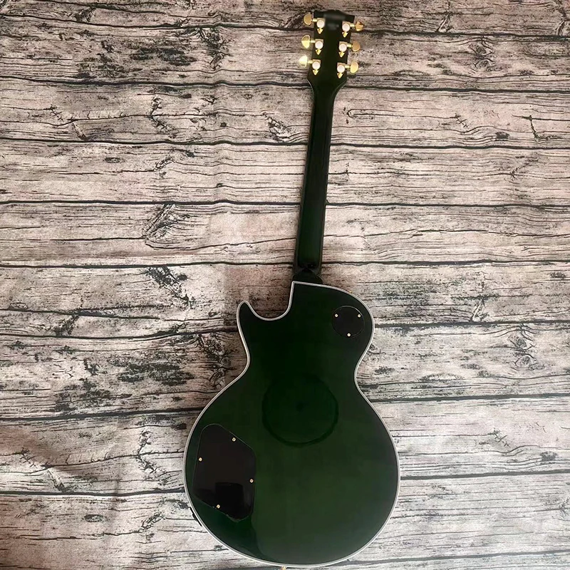 Gitaar beroemde elektrische gitaar geselecteerd Green Tiger Fineer Gold Accessories Professional Wood Gratis levering naar huis.