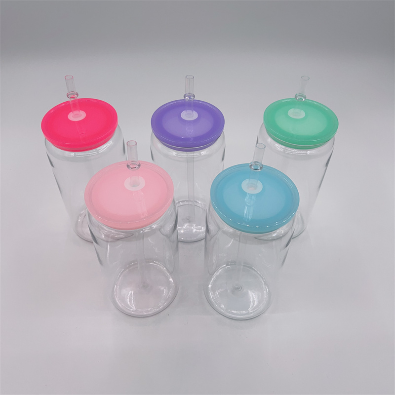 16 oz en plastique Caps Capes Unbreakablea acrylique tulerte réutilisable bpa gobeurs gobeurs gratuits en pot à jus froid