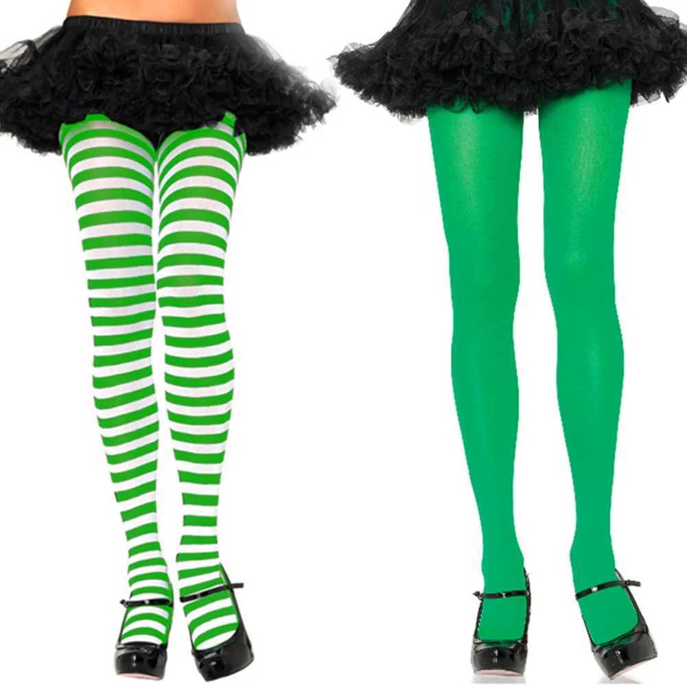 Sexy sokken 2021 Nieuwe dames sokken sexy kousen groen klaver irish dag St. Patricks Day carnaval kousen groothandel 240416