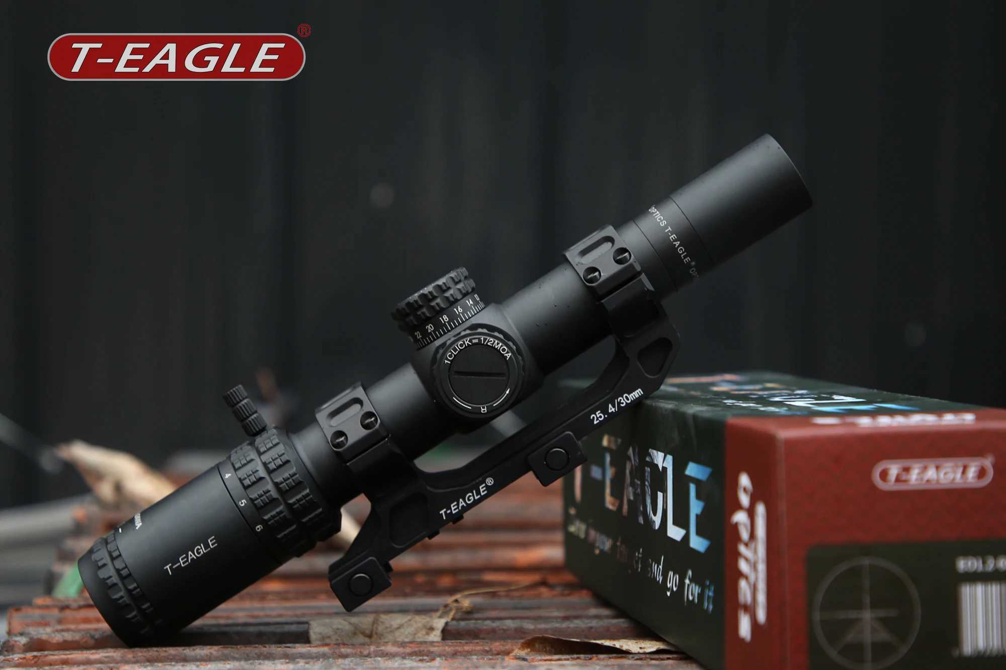 Gun Toys T-Eagle EO1.2-6x24WA Tactische jachtcopes Wijdhoek Rifle Scopes voor jagen op Airsoft Sight Air Guns Sniper Spot Scopes 240416