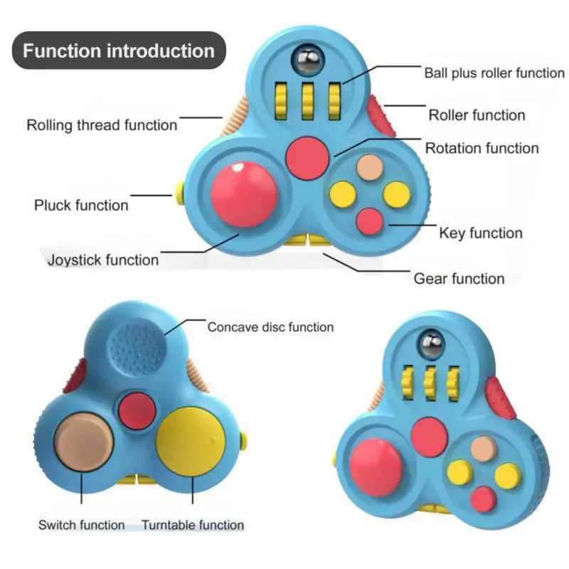 Dekompression Spielzeug Zappel Pad 10 in 1 Zappelspielzeug Antistress Zappel Pack Superior Spinner Figettenspielzeug Handgeschäfte entspannen Angstspiele Autismus ADHDL2404