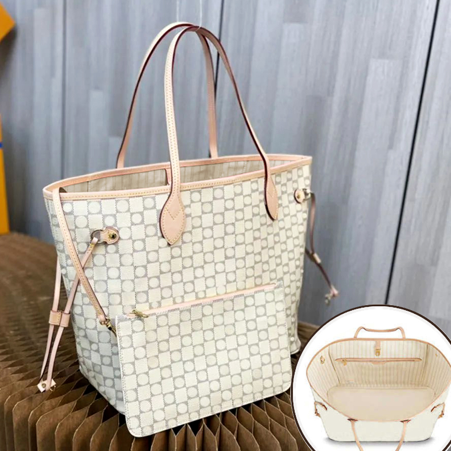 10A Vendre Hot Vendre Classic Shoping Sac Designer Femme Tote Sag Café Grille Modèle Luxury Brands Hands Sacs Ne jamais faire ses achats Femmes complètes Big Mandbag Momm Mommy Bag Weekend Travel