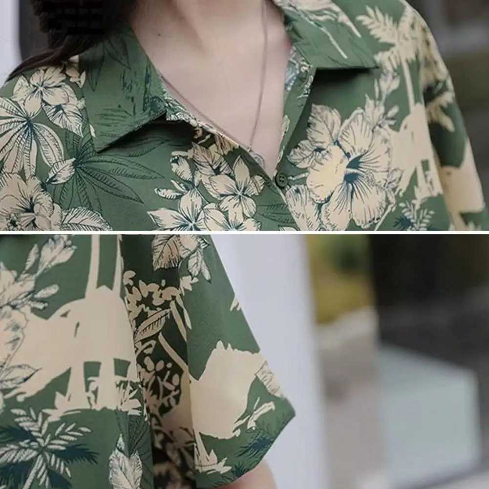 Chemises décontractées pour hommes Populaires boutons de séchage rapide CLOS DE RETOUR Collier d'été Feuilles florales imprimées Hawaiian Shirt Polydold 240416