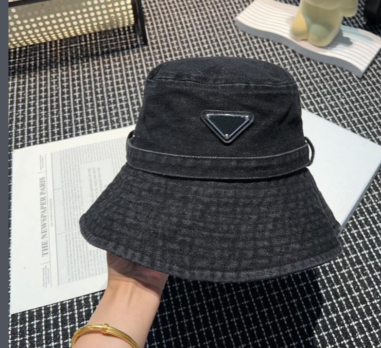 Designer denim Bucket Hat Men Femmes Casquette Cowboy Bob Wide Brim Tie Up Chapeaux Soleil Empêcher Bonnet Boneie Baseball Cap Snacks Robe de pêche extérieure