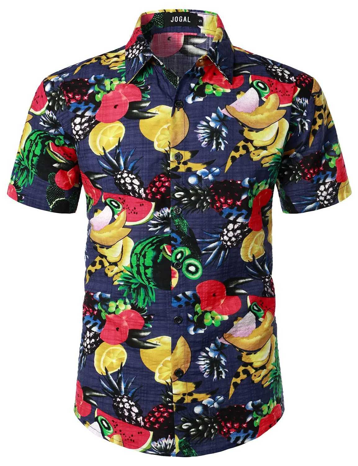 Chemises décontractées pour hommes Fleur florale 3d imprimé hommes hawaïens femmes Fashion Blouses Camisas Ments à revers pour hommes Cuba Boy 24416