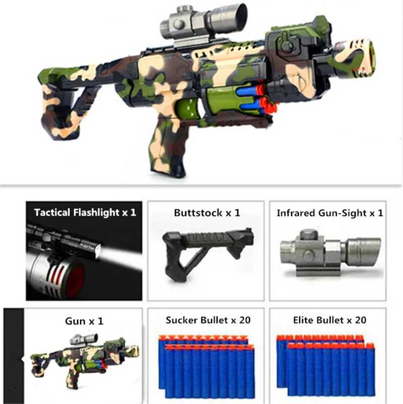 Gun Toys Nieuw M4 Electric Burst Soft Bullet Gun Suit voor Nerf Bullets Toy Rifle Gun Dart Blaster Childrens Best Gift Toy Gun 240416