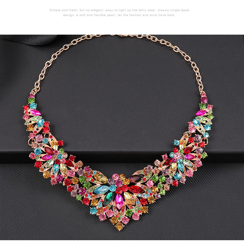 Luxurious And Exquisitely Designed Earrings Necklace Pendant Necklace Wedding Party Wear Jewelry Sets Accessories Women Girl Wholesale Factory #060