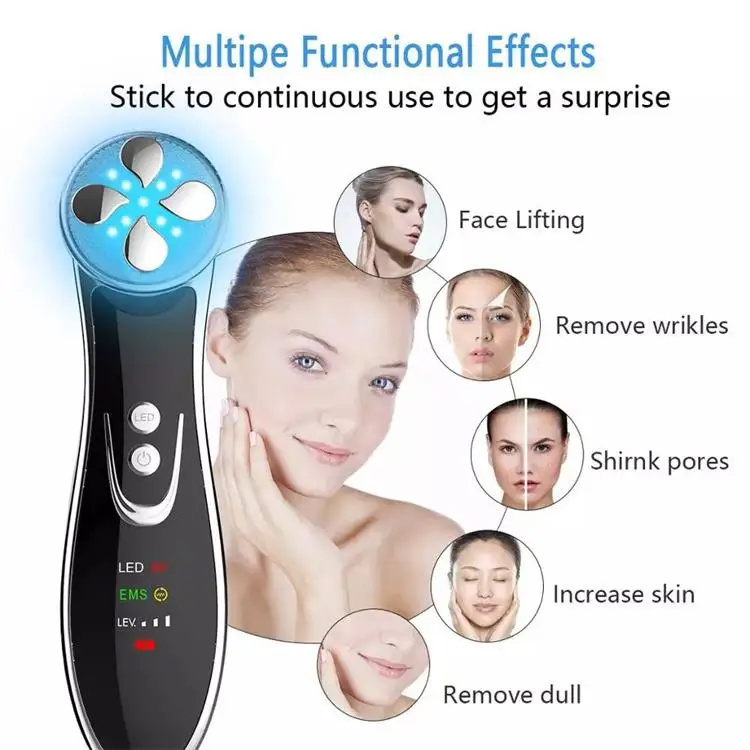 Beauty Skin Care Professional Electric Facial Pores Nettoyer Hot Cold Therapy Massage Facial Massage