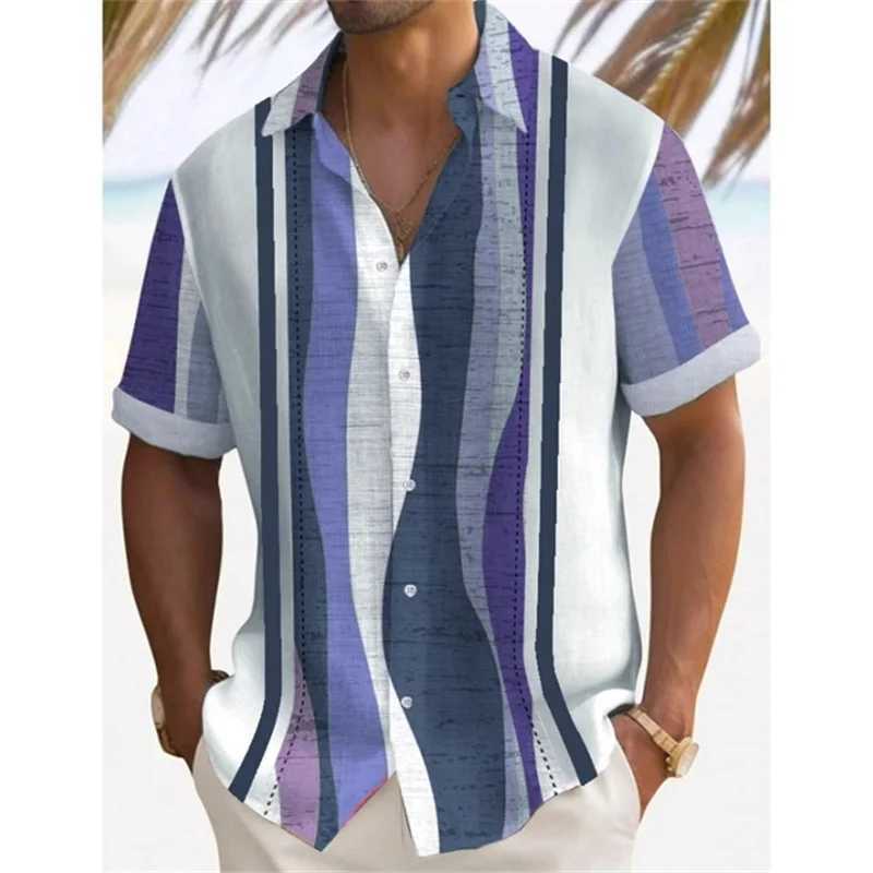 Camisas casuais masculinas venderam mensagens 3d abstrato listras de alta qualidade Sweethirs havaianas de grandes dimensões de grandes dimensões 240416