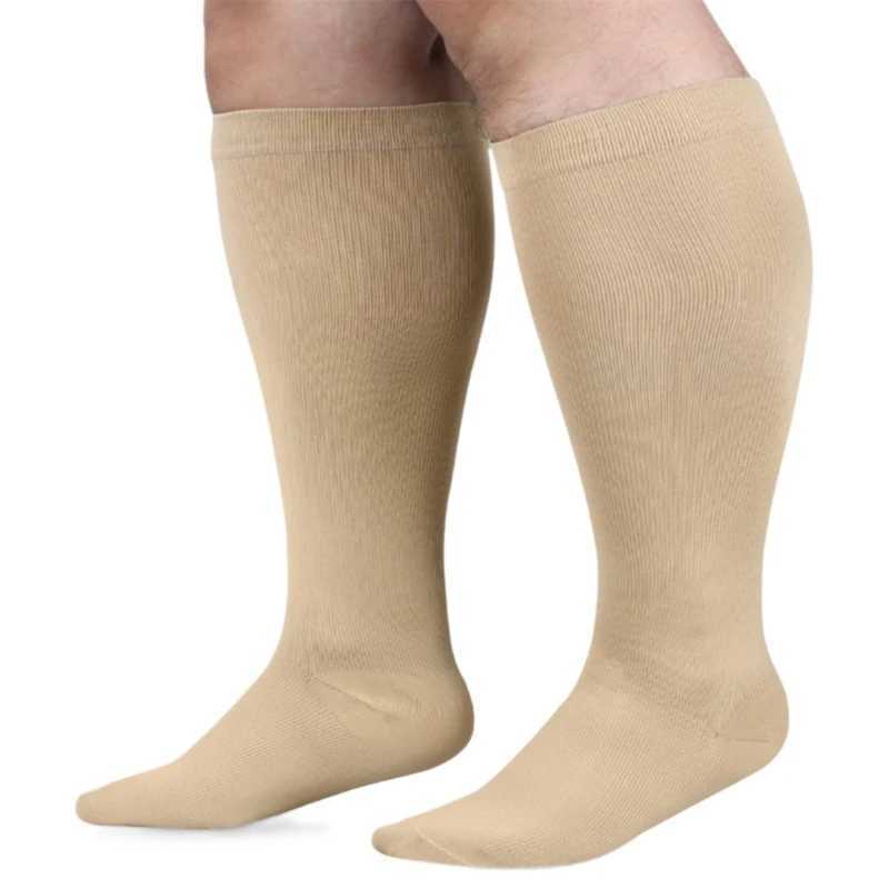 Chaussettes sexy e chaussettes de compression de grande taille pour les femmes et les hommes de galet de moquettes larges de genou 240416