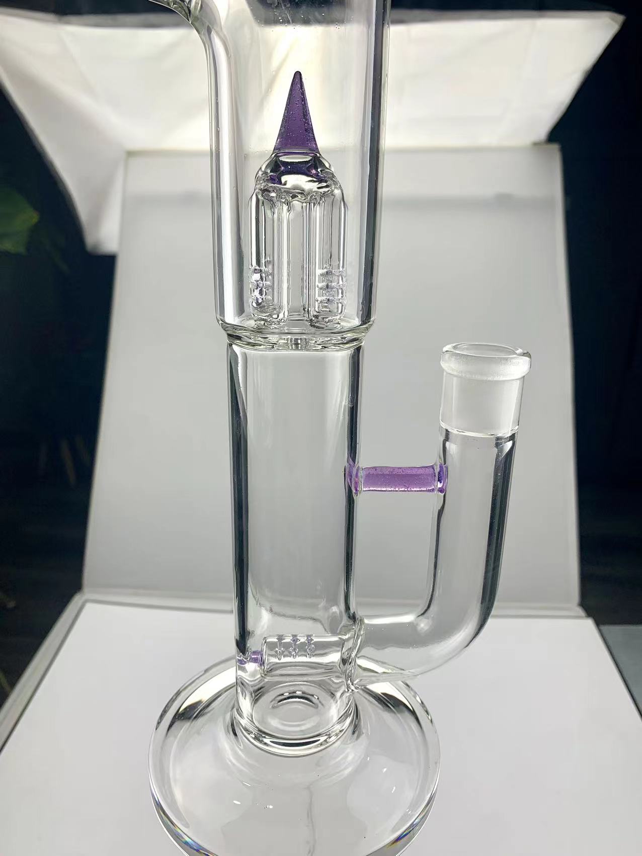 18 tum glasoljebrännare röker virvel Bong Gravity Hookah Elf Bardab Rig Ash Catcher Oil Burner Water Pipes Bubbler anpassade stilar eller grossist18mm