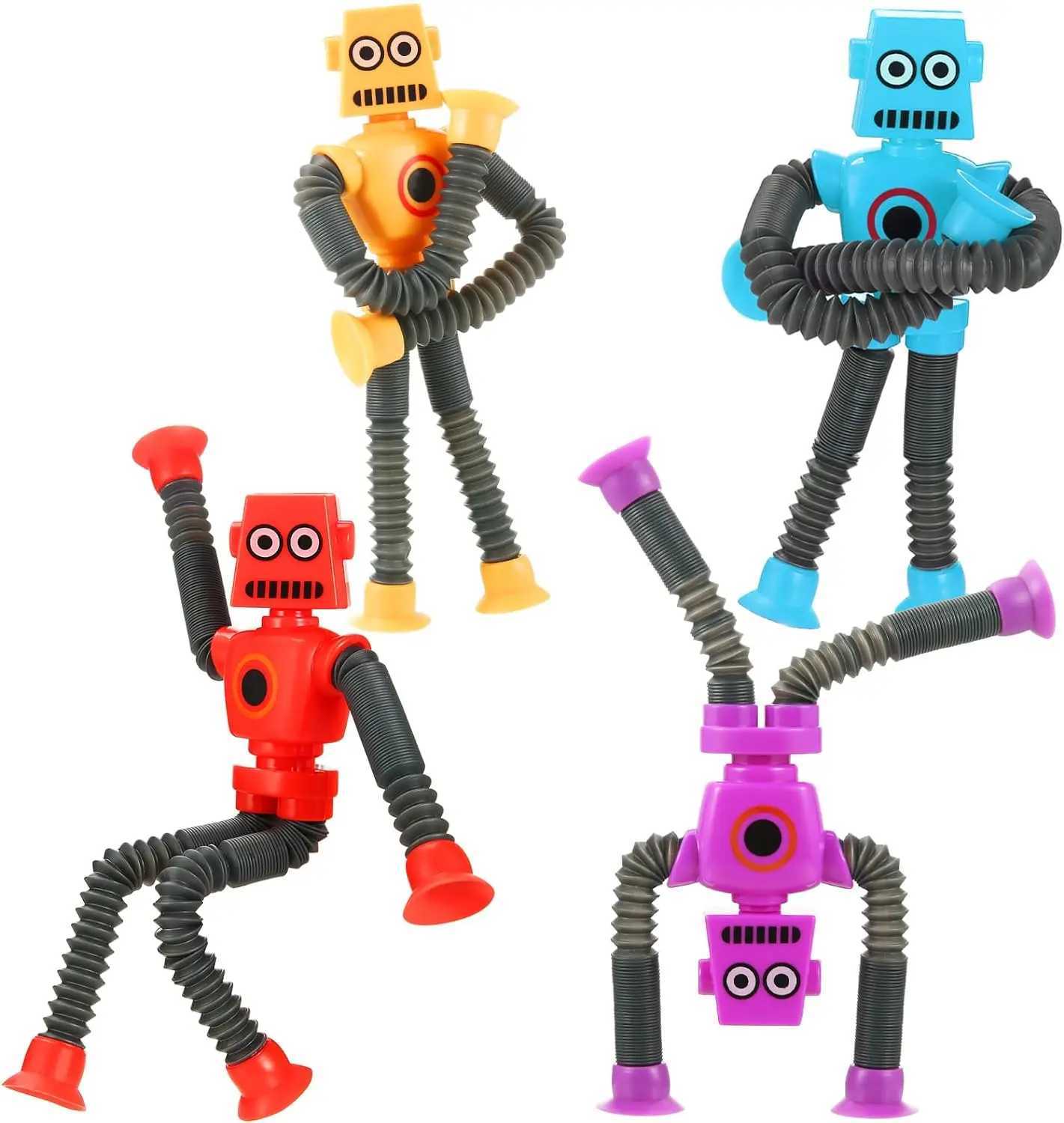 Decompression Toy Suction Cup Robot Funny Telescopic Stretch Fidget Toy Stress Relief Puzzle Animals Tricky Toy Family Jokes Child Kid GiftL2404