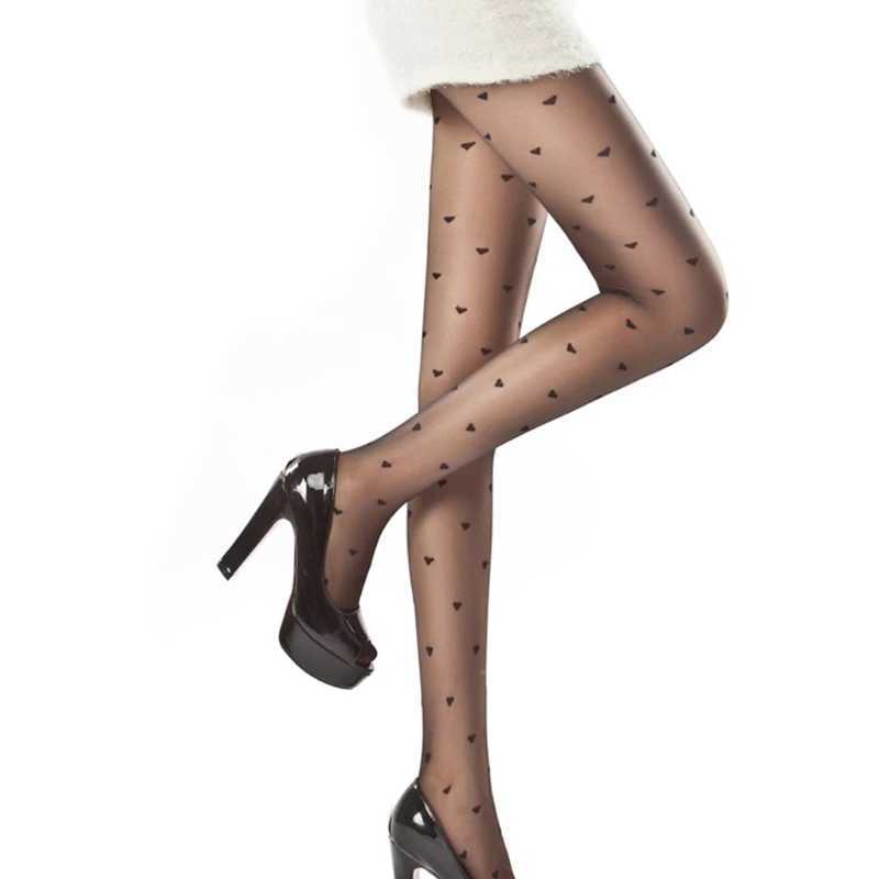 Chaussettes sexy femmes collants sexy collants love coeur imprimement d'été bas sans couture de bas soyeux 240416