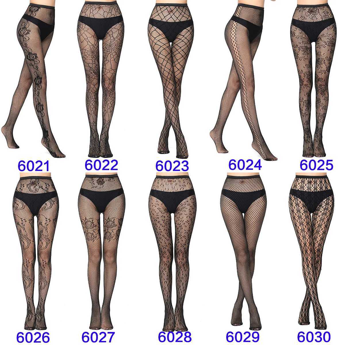 Sexy Socken 27 Stile Gothische Strumpfhosen für Mädchen Frauen sexy Hosenträger hoher Taillenfischnetz Strumpfhosen Lolita süße Punk Retro Spinnen Webstrümpfe 240416