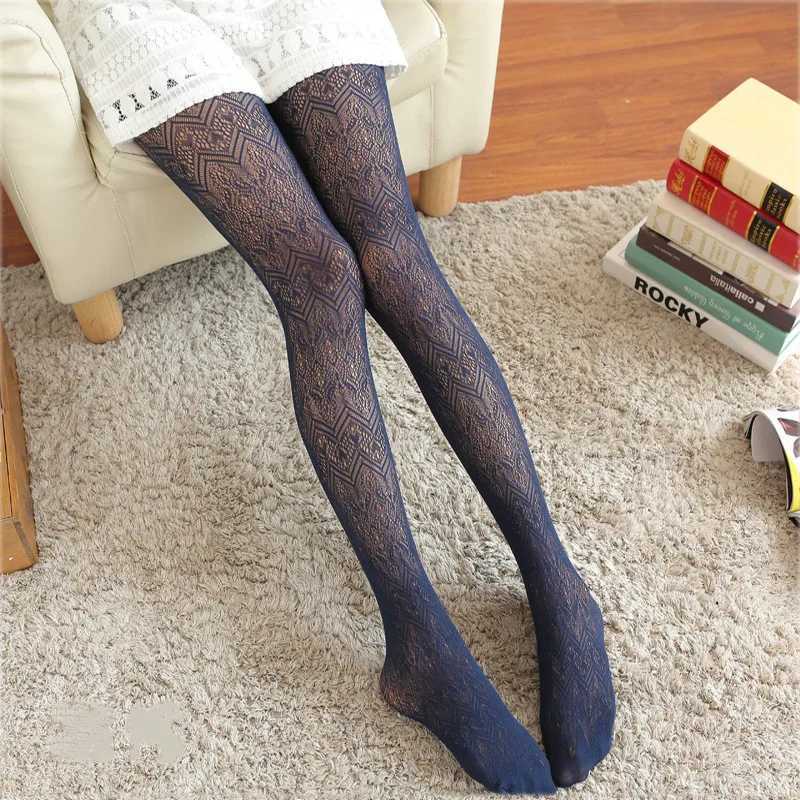 Chaussettes sexy mode doux lolita coeur nylon bassages femmes sexy collants minces berceaux de poisson blanc