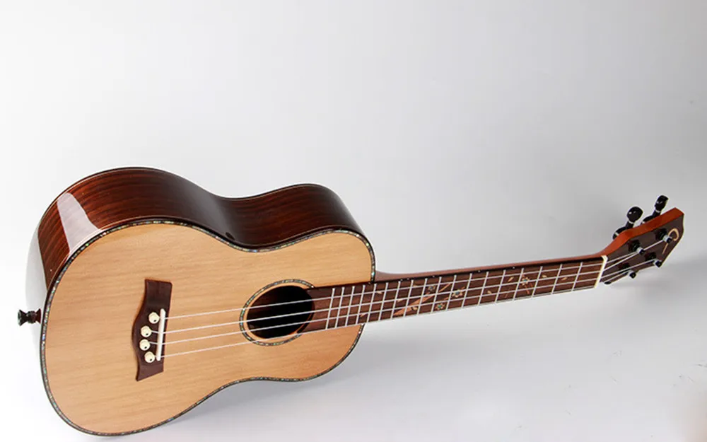 Gitarre Ukulele Mini -Gitarre 24 Zoll Top Solid Korean Pine Anfänger Hochqualität 4 String Hawaiian Gitarre UK2406