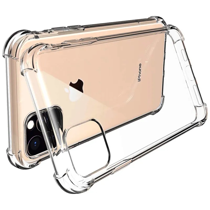 Mobilfunkkoffer Hülle Haut für iPhone 15 Pro max 14 plus 13 Mini 12 11 Luftkissen Ecke Transparent klares Stoßdicht weicher TPU Silicon Gummiabdeckung