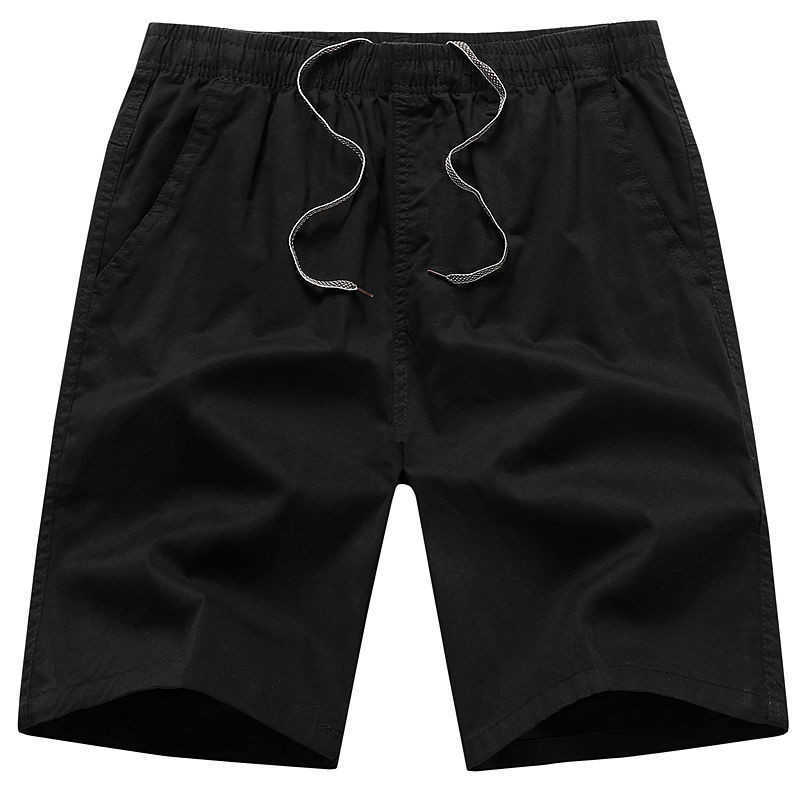 Letnie swobodne spodenki męskie w średnim wieku i starsze spodnie Capris proste spodnie cienkie luźne bryczesy plaż