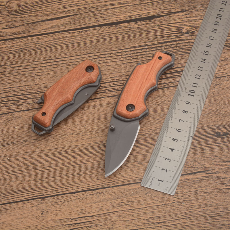 Nouvelle arrivée BK x44 Pocket pliing couteau 440c Titane enduit Blade Rosewood Handle Outdoor Camping Randonnée Fishing Dossier EDC Couteaux avec ouvre-bouteille