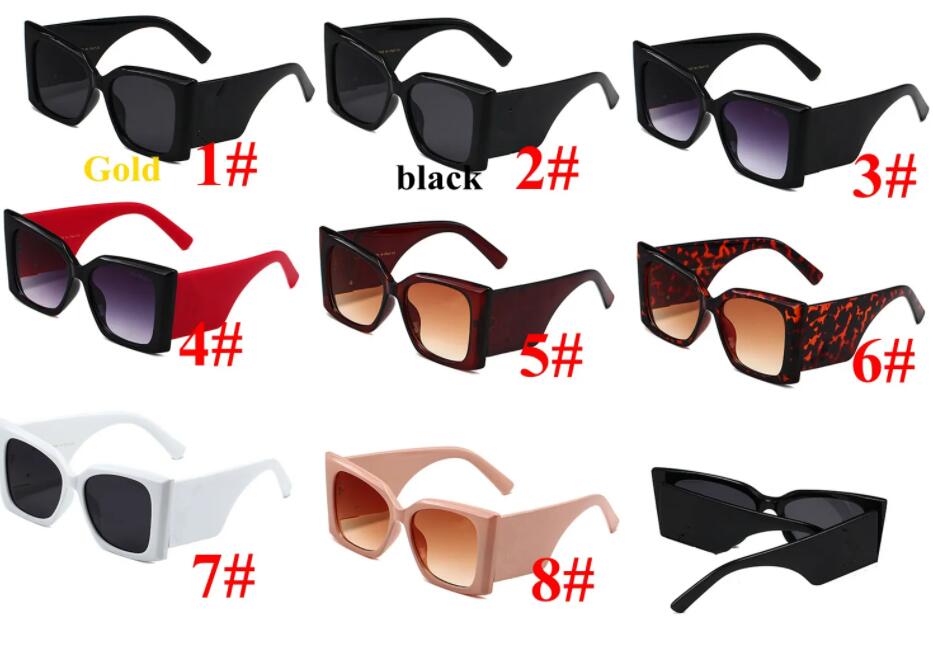 Lunettes de soleil de créateurs de femmes verres de soleil de mode pour les lunettes classiques féminines Couleur Gafas El Sol de Mujer Big Frame 8 couleurs 