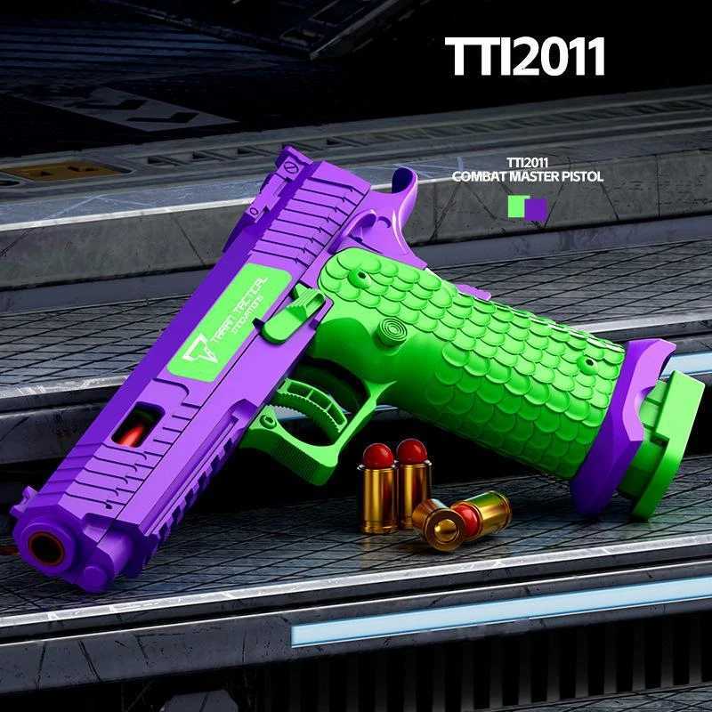 Gun Toys Mini 3D Modelo Toy 1911 Gun Pistols for Boys Kids Bullets No Fire Burracer Band Beoler Print Gravity Cub 240416