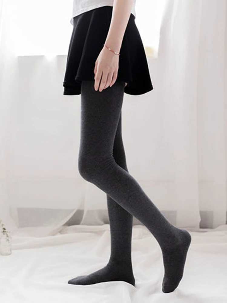 Sexy Socks Thigh High Over The Knee Stockings NEW Women Cotton Ladies Girls Warm 80cm Super Long Socks Sexy Medias Solid Color Black 240416