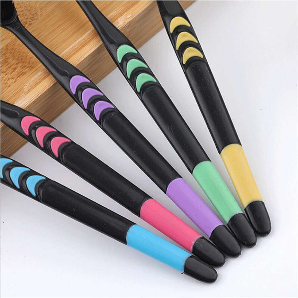 New Adult Bamboo Charcoal Soft Bristle Household Fine Wool Toothbrush Antibacterial For Family Men Women