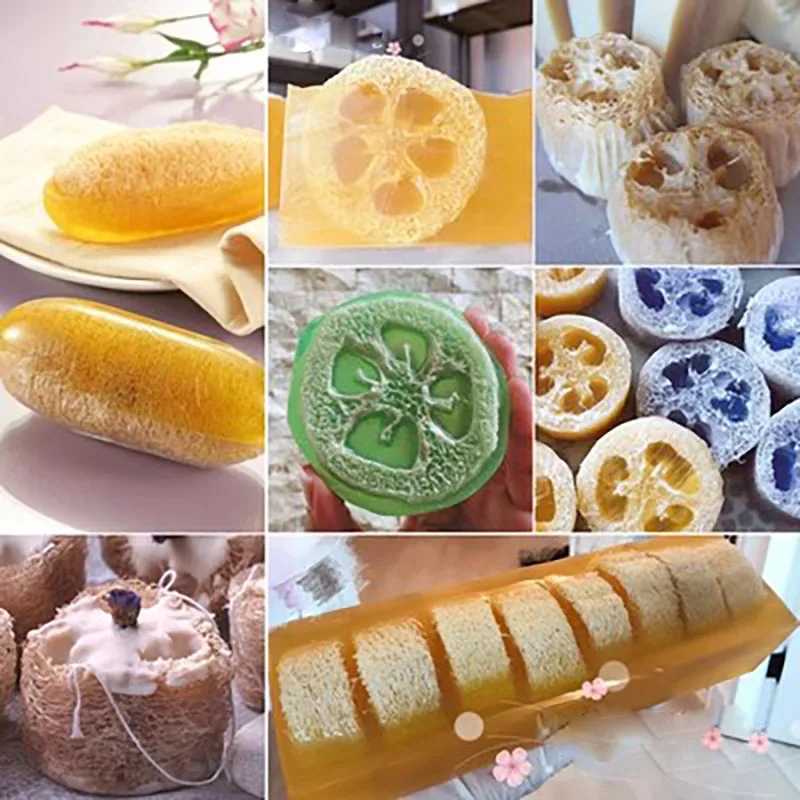 Handmade Soap Natural Loofah Sponge for Handmade Soap Making Tools Kits Mould Mold Round Rectangle Creative Useful DIY 240416