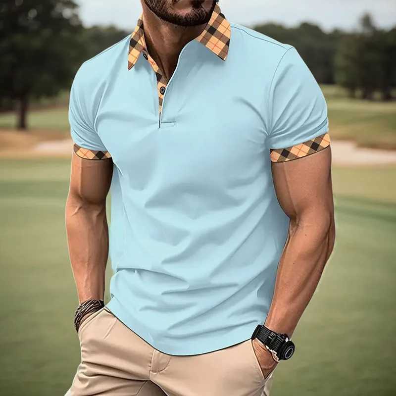 1T0D Camisas casuales para hombres para hombre Summer Nuevo polo de manga corta Camiseta de moda Rowan Camiseta Ropa de camiseta de polo transpirable 240417