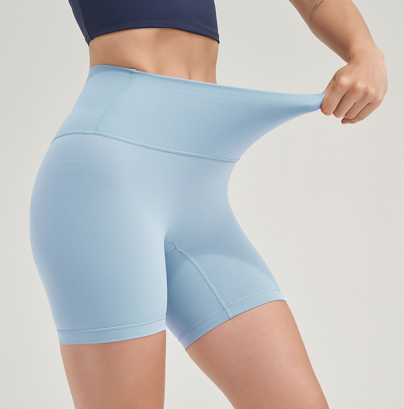 L-934 Yoga shorts för kvinnor, europeiska och amerikanska höga midja persika höftlyftande sport shorts fitness byxor tre fjärdedelar uppgraderade yogabyxor