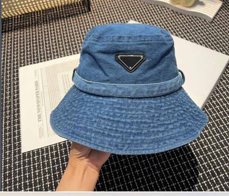 Designer denim Bucket Hat Men Femmes Casquette Cowboy Bob Wide Brim Tie Up Chapeaux Soleil Empêcher Bonnet Boneie Baseball Cap Snacks Robe de pêche extérieure