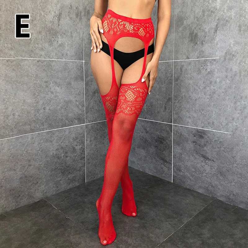 1Zay Sexy Socks Fashion Women Ratehose Fishnet Socoss Pończochy z paskiem podwiązkowym Suspender Black Sexy Hosiery Black Ratehose 240416