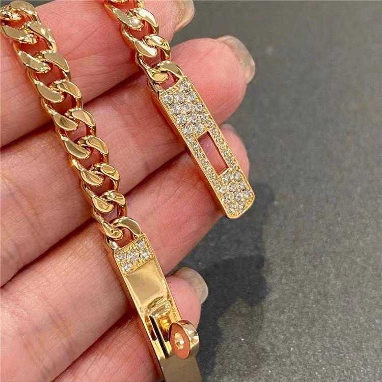 高品質のクラシックなHmersブレスレットデザイナーJewely Bracelet 925 Sterling Silver Plated 18K RoseGold新しいフルダイヤモンド