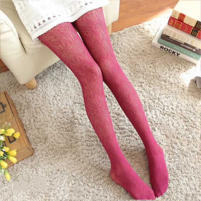 Chaussettes sexy mode doux lolita coeur nylon bassages femmes sexy collants minces berceaux de poisson blanc