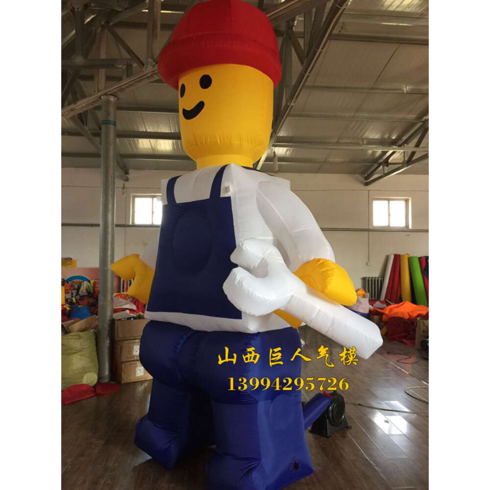 Costumes de mascotte Bloque de construction iatable Modèle Cartoon Doll Decorative