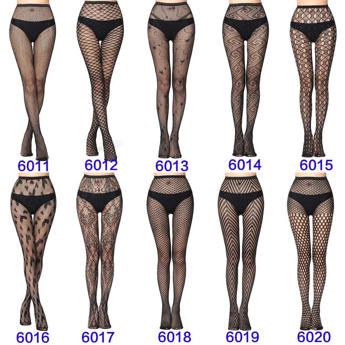 Sexy Socken 27 Stile Gothische Strumpfhosen für Mädchen Frauen sexy Hosenträger hoher Taillenfischnetz Strumpfhosen Lolita süße Punk Retro Spinnen Webstrümpfe 240416