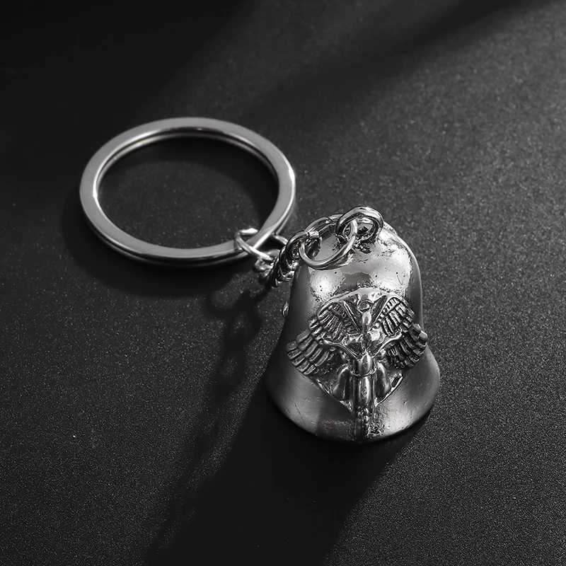 Keychains Lanyards Fashion Guardian Angel Wings Bell Motorcycle Bell Biker Biker Exorcist Amulet Jewelry Accessoires D240417