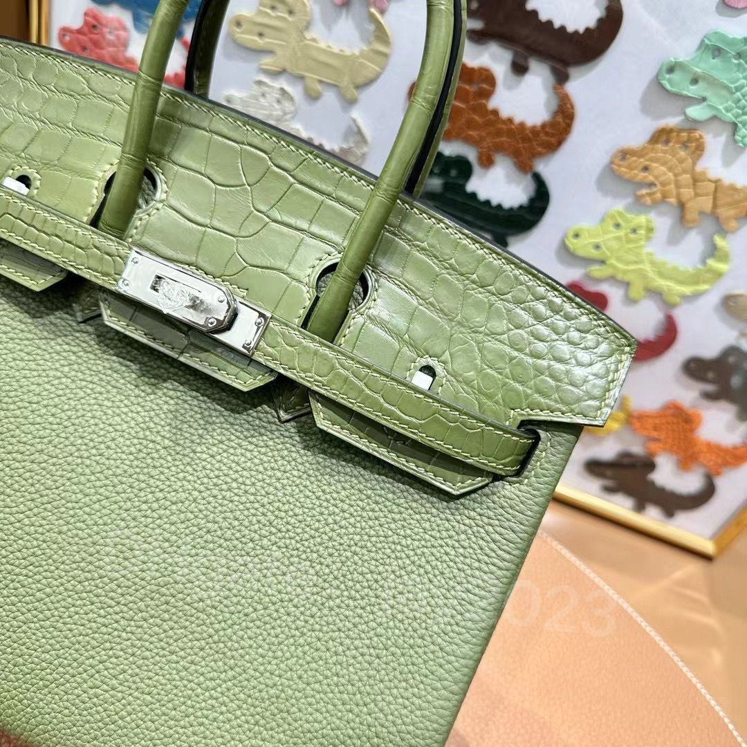 10s Designer Tas Alle handgemaakte draagtas Real Crocodile/Togo Skin Bag Brand Purse Luxury Handtas Volledig handgemaakte waslijn Stiksel