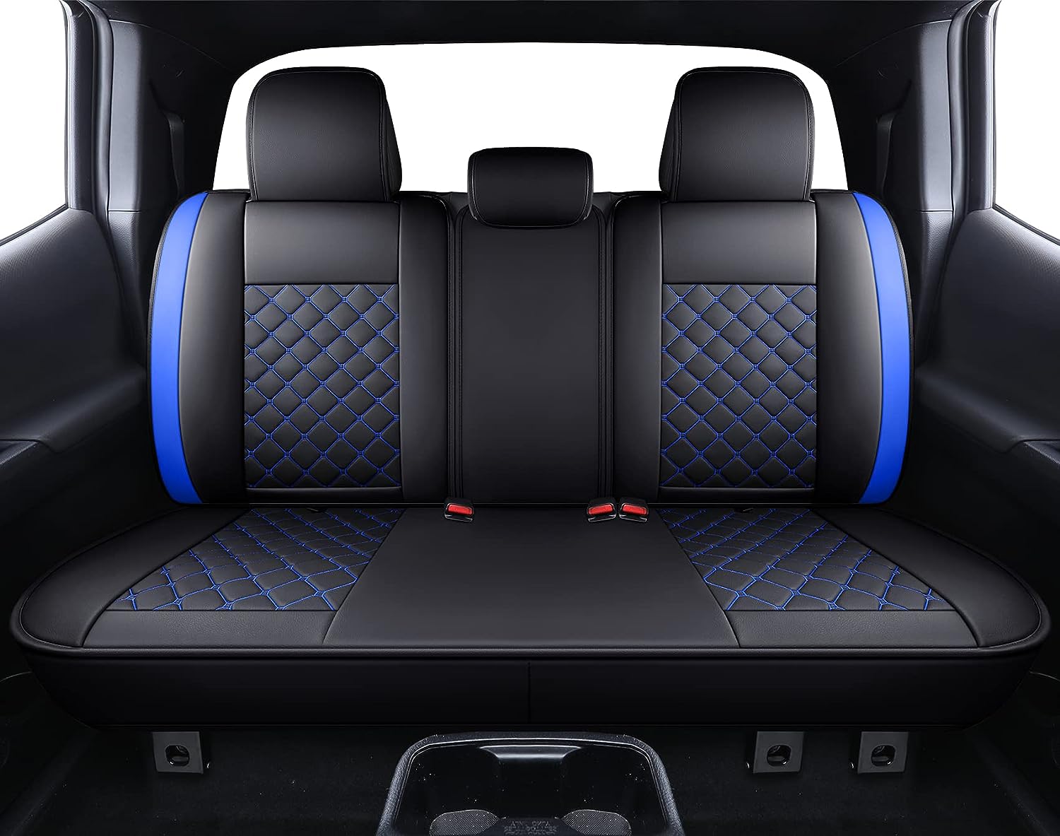 Couvertures de siège Ensemble complet en cuir étanche durable pour la camionnette ajusté pour Nissan Titan 2017-2024 Diamond Pattern