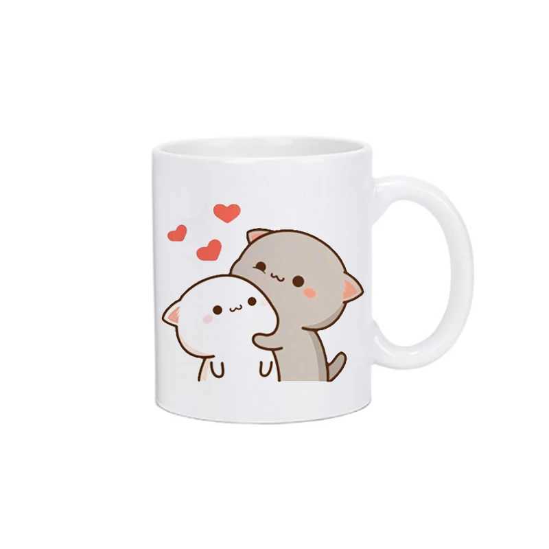 Mugs Panda Bear Bubu Dudu Coffee Milk Cup Mocha Cat Panda Bear Couple Christmas Mug Kawaii Cups Original Mugs Drinkware 240417