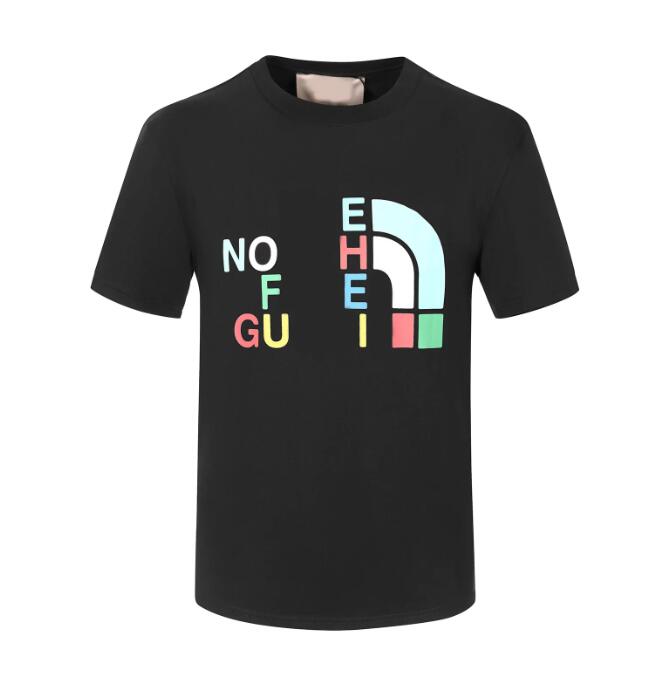 Designer Herren-Tee-Shirts Schwarz-Weiß-Freizeit-Mode mehrfarbiger Alphabet-Druck 100% Cotton Street Herren- und Frauenelbe Kurzlüftung Runder Hals