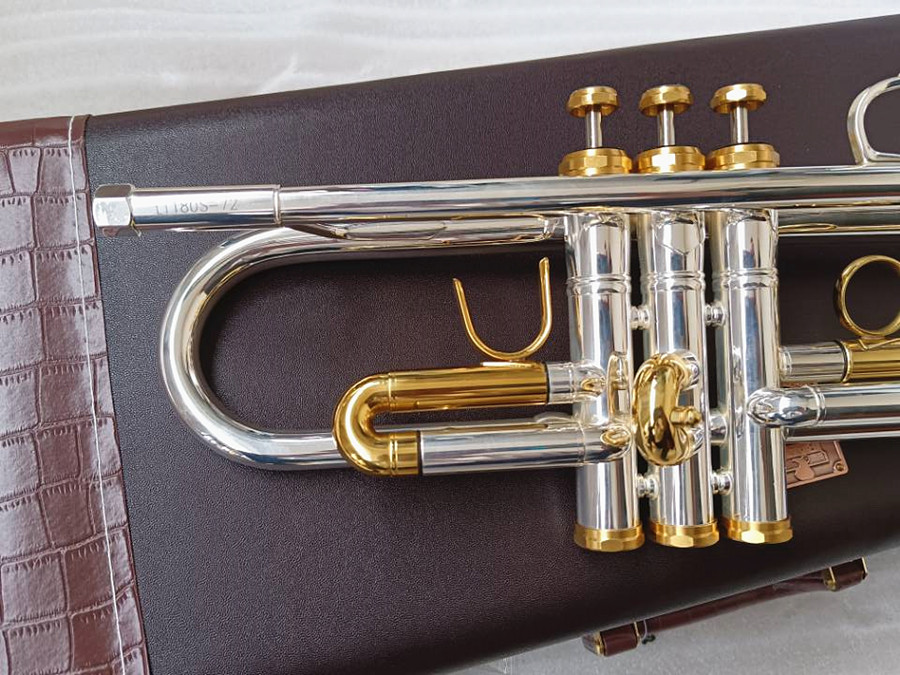 New Trumpet Lt180s-72 B Plat Silver Plated Professional Trumpet Musical Instruments com Case