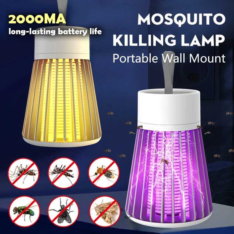 Mosquito Killer Lamps portable Rechargeable Mosquito Repultent Lampe Silencieuse Radiation Insecte Free UV Flight Trap Light Night Light Indoor / Outdoor YQ240417