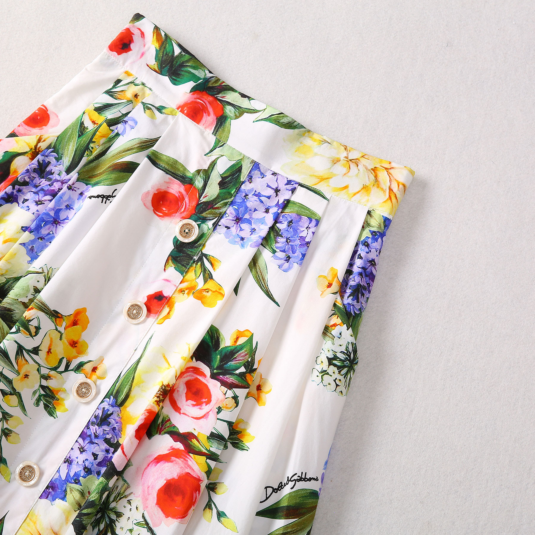 100% bawełniana kwiatowa sukienki do nadruku Kobiety Bluzka z krótkim rękawem i kombinezon midi Designer Projektant Masowy strój wakacyjny codziennie codziennie